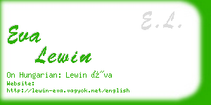 eva lewin business card